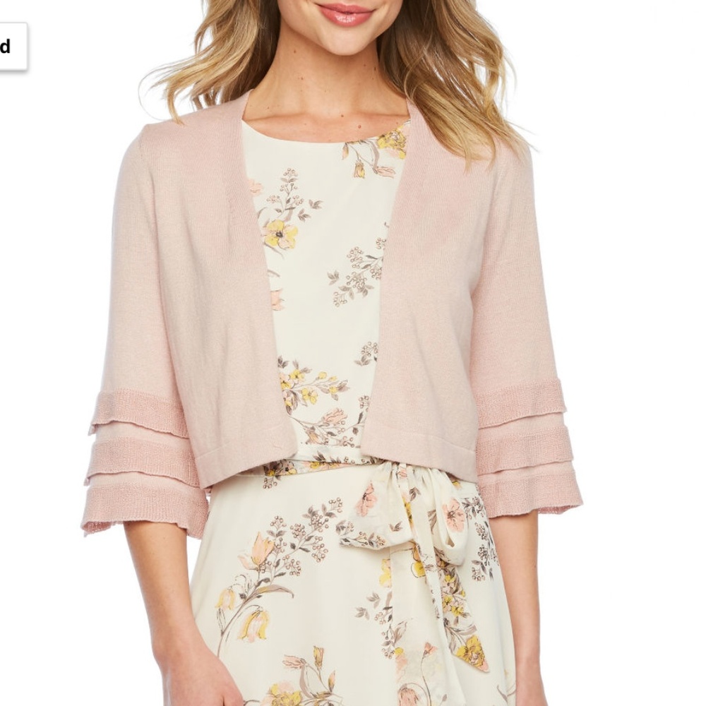 Danny & Nicole 3/4 Sleeve Shrug - Dusty Pink